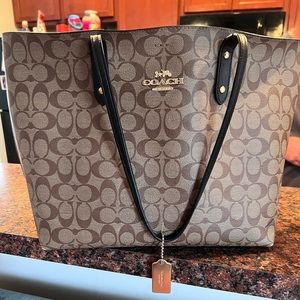 Dark Brown Coach Tote Purse